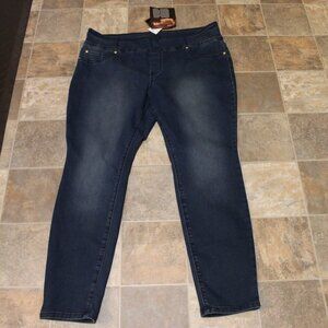 NWT Iman Global Chic Wide Elastic Waistband Stretch Pull-on Jeans size 2X